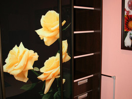 Шкаф-купе с фотопечатью "Желтые розы"