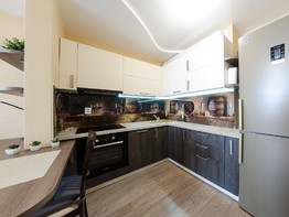 Кухонный гарнитур с фотопечатью и угловым столиком